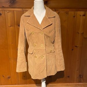 Tan retro corduroy blazer medium in size